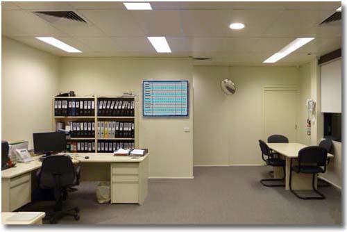 receptionist's screen